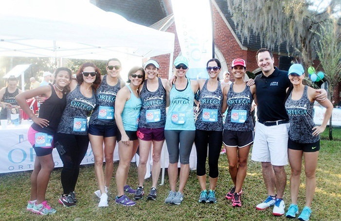 Group of team members at charitable run