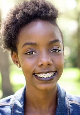 Woman with braces