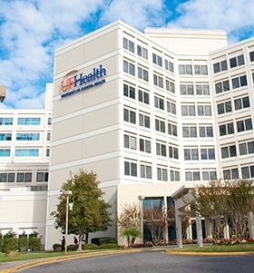 Outside view of dental school building