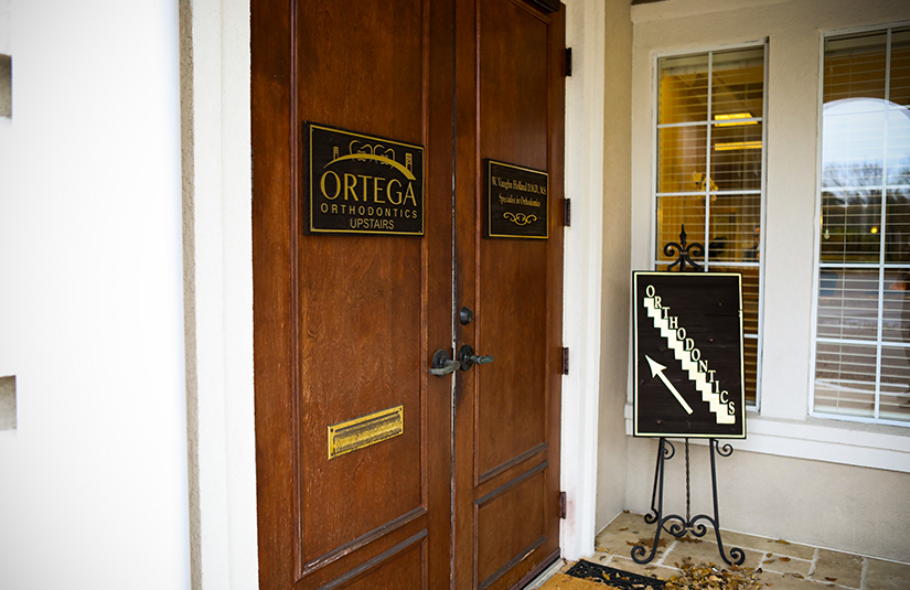 Front entrances of ortega orthodontics