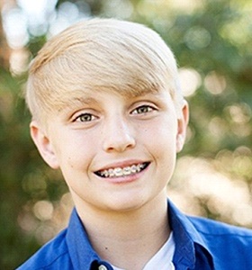 Young patient with braces