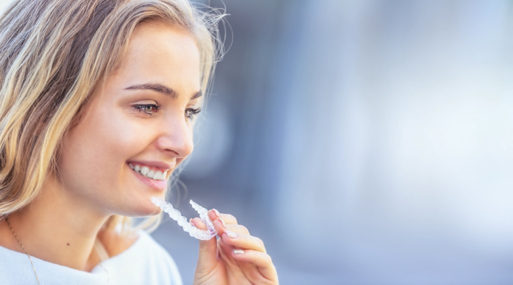 Woman with Invisalign